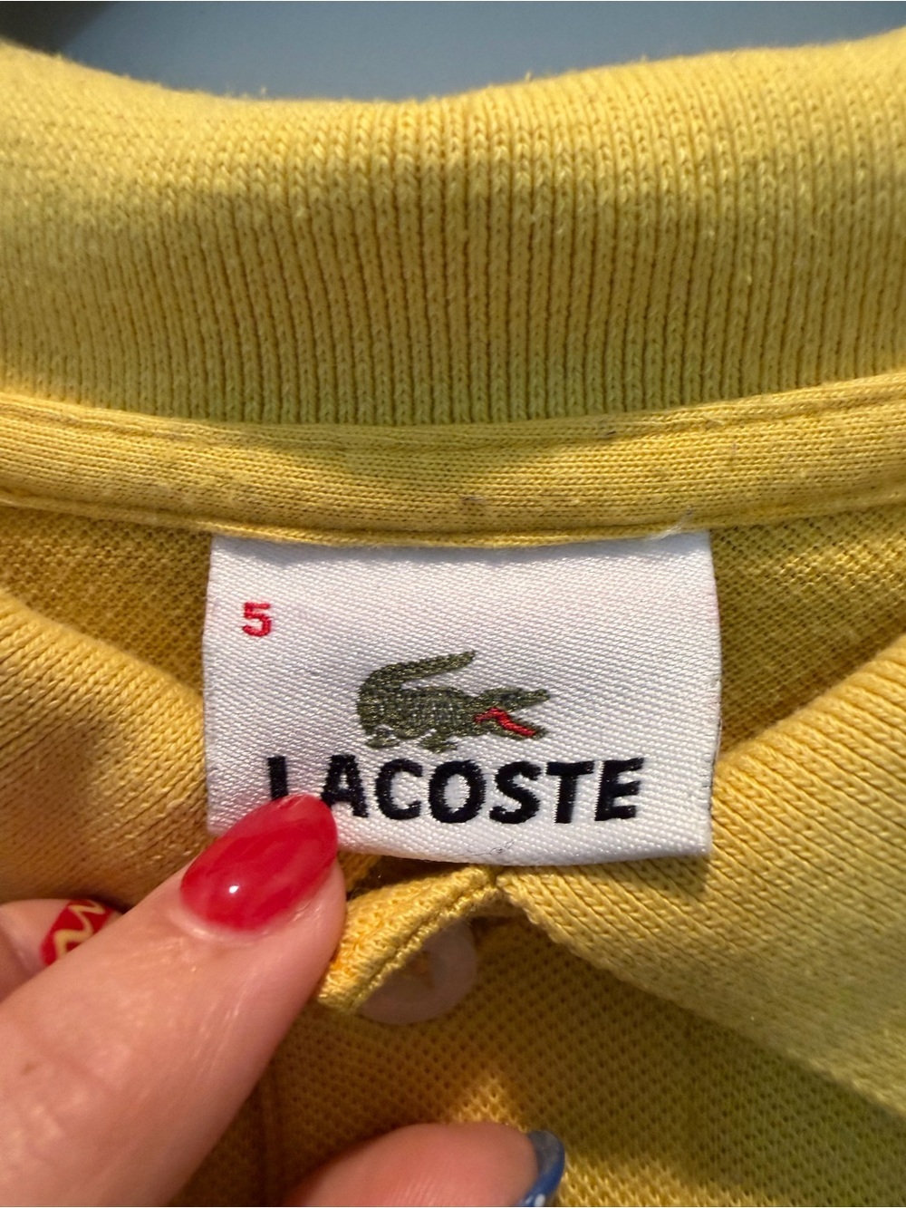 Lacoste Men’s Bright Yellow Pique Polo Shirt - Picture 2 of 5